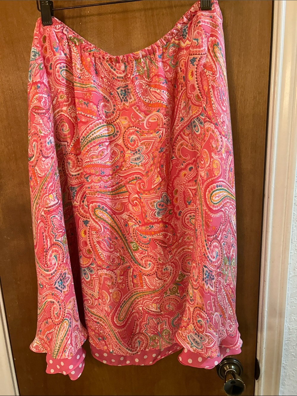 Women’s Pink Paisley Ruffle skirt. Great condition. 20